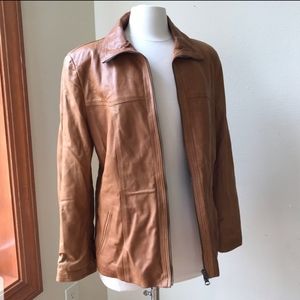 Gorgeous Italian Leather Jacket womens LG !